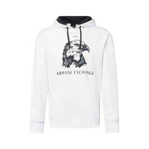 ARMANI EXCHANGE Mikina  bílá / černá