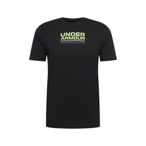 UNDER ARMOUR Funkční tričko  světle zelená / černá / bílá
