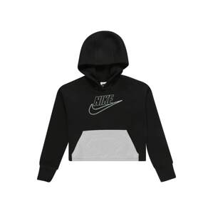 Nike Sportswear Mikina  světle šedá / černá