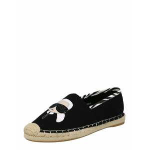 Karl Lagerfeld Espadrilky  černá / bílá / tělová