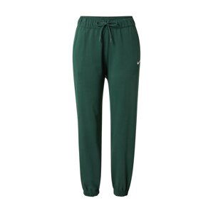 Nike Sportswear Kalhoty  tmavě zelená / bílá