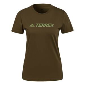 adidas Terrex Funkční tričko 'TERREX Classic Logo'  pastelově zelená / khaki