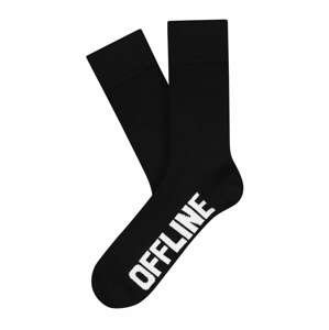 CHEERIO* Ponožky 'CHEERIO x EIKE OFFLINE ONLINE'  černá / bílá