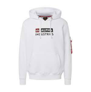 ALPHA INDUSTRIES Mikina  červená / černá / bílá