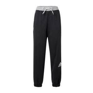 ADIDAS SPORTSWEAR Sportovní kalhoty 'Essentials'  šedý melír / černá / bílá