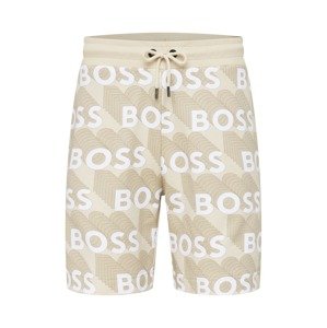 BOSS Casual Kalhoty 'Se'  bílá / béžová / světle béžová