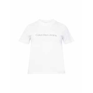 Calvin Klein Jeans Curve Tričko  bílá / šedá