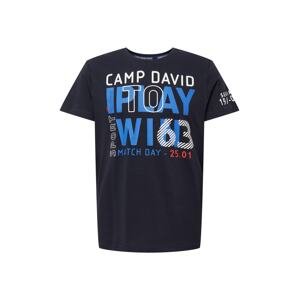 CAMP DAVID Tričko  modrá / námořnická modř / červená