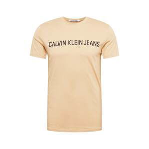 Calvin Klein Jeans Tričko  písková / černá
