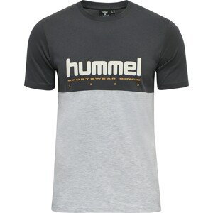 Hummel Funkční tričko 'Manfred'  antracitová / šedý melír / oranžová / bílá