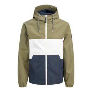 Jack & Jones Plus Přechodná bunda 'Luke'  bílá / tmavě modrá / béžová