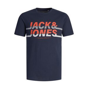 Jack & Jones Junior Tričko 'Charles'  námořnická modř / červená / bílá