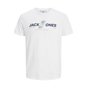 JACK & JONES Tričko 'Connor'  bílá / tmavě modrá / světlemodrá / béžová