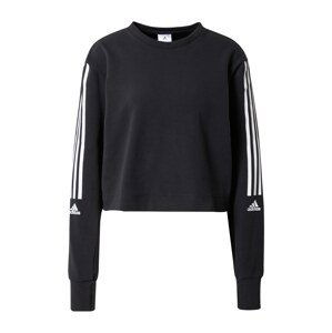 ADIDAS SPORTSWEAR Sportovní mikina  černá / bílá