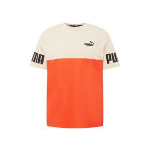 PUMA Funkční tričko 'Power'  béžová / oranžová / černá