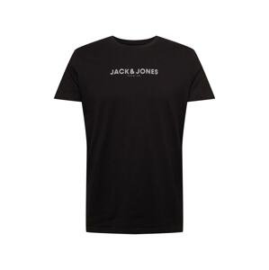 JACK & JONES Tričko  černá / bílá