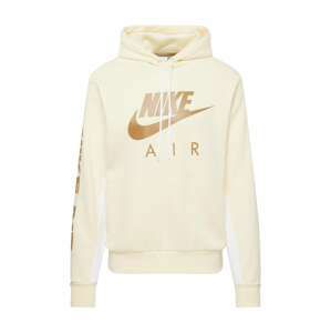 Nike Sportswear Mikina  bílá / barva bílé vlny / hnědá