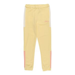 NAME IT Kalhoty 'DRINT'  pastelově žlutá / světle růžová / bílá