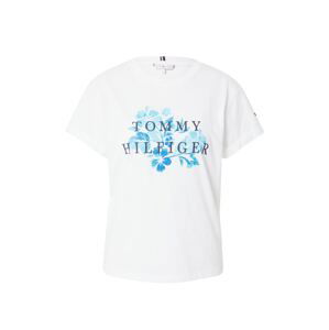 TOMMY HILFIGER Tričko  bílá / modrá / světlemodrá / černá