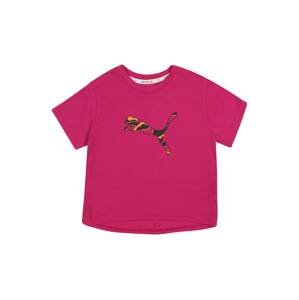 PUMA Funkční tričko  broskvová / tmavě růžová / černá