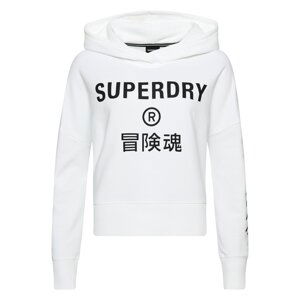 Superdry Mikina  černá / bílá