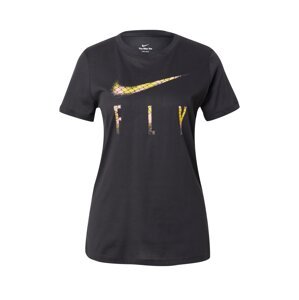 NIKE Funkční tričko  černá / žlutá / růžová