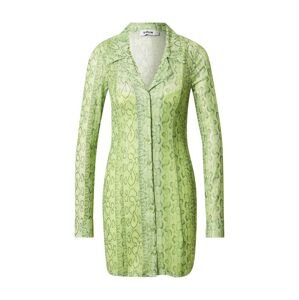 TWIIN Košilové šaty  zelená / světle zelená
