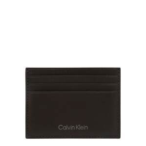 Calvin Klein Peněženka 'VITAL'  tmavě hnědá / stříbrná