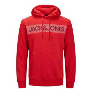 JACK & JONES Mikina  červená / černá / bílá