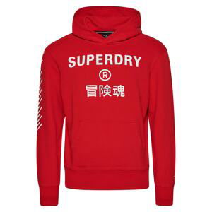 Superdry Mikina  červená / bílá