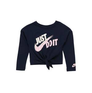 Nike Sportswear Tričko  tmavě modrá / světle růžová / bílá