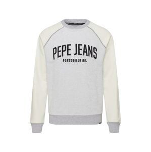 Pepe Jeans Mikina 'DALTON'  šedý melír / offwhite / černá