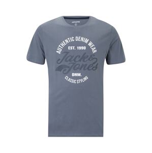 Jack & Jones Plus Tričko 'Brat'  chladná modrá / marine modrá / bílá