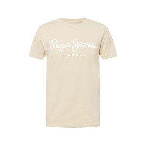 Pepe Jeans Tričko  béžová / bílá