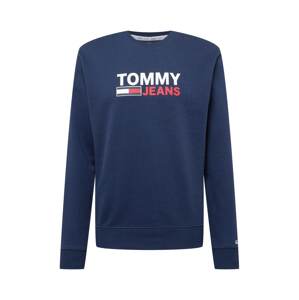 Tommy Jeans Mikina  námořnická modř / červená / bílá