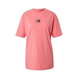 Tommy Jeans Oversized tričko  pink / bílá / červená / námořnická modř