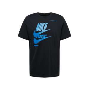 Nike Sportswear Tričko  modrá / černá / bílá