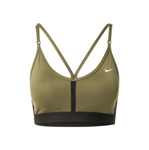 NIKE Sportovní podprsenka 'Indy'  olivová / černá / bílá