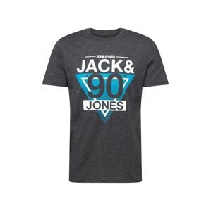 JACK & JONES Tričko  světlemodrá / černá / bílá