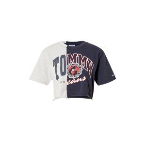 Tommy Jeans Tričko  noční modrá / šedá / červená / bílá