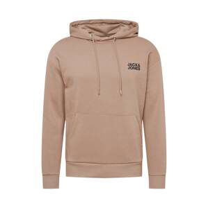 JACK & JONES Mikina 'Thx'  světle hnědá / oranžová / černá / bílá