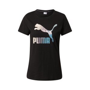 PUMA Funkční tričko 'Crystal'  béžová / světlemodrá / černá / stříbrná