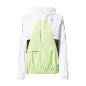 ASICS Outdoorová bunda 'Summer Lite-Show'  bílá / svítivě zelená / černá / stříbrná