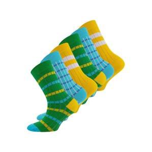 EWERS Ponožky  světlemodrá / žlutá / zelená / bílá