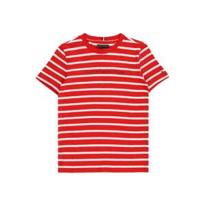 TOMMY HILFIGER Tričko  marine modrá / červená / bílá