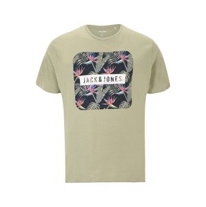 Jack & Jones Plus Tričko 'COASTAL SHAPE'  khaki / mix barev