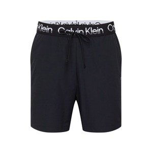 Calvin Klein Performance Sportovní kalhoty  černá / bílá