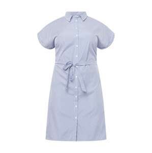 ONLY Carmakoma Košilové šaty  nebeská modř / bílá