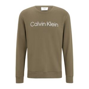 Calvin Klein Underwear Mikina  khaki / bílá