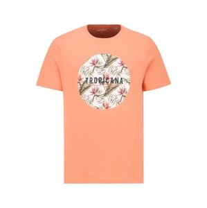 Jack & Jones Plus Tričko 'COASTAL SHAPE'  oranžová / offwhite / černá / zelená